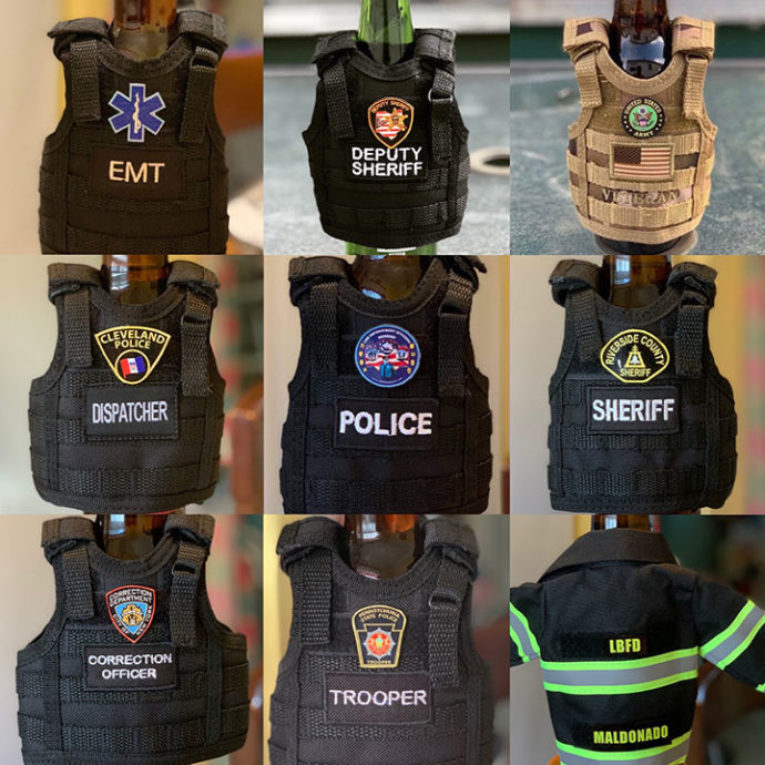 Customized Law Enforcement, First Responder & Military Tactical Vest Drink Koozies